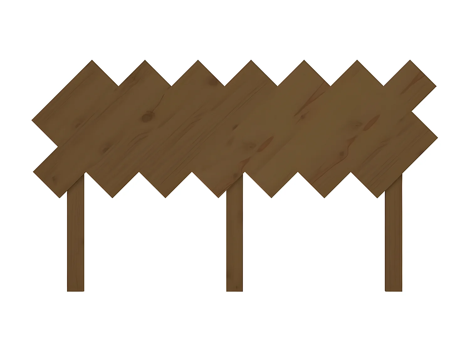 Cabecero de cama madera maciza de pino marrón miel 141x3x80,5cm ES15405