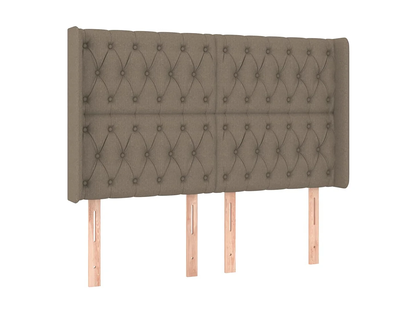 Kopfteil,Bettkopfteil mit Ohren Taupe 163x16x118/128 cm Stoff -gkd50208