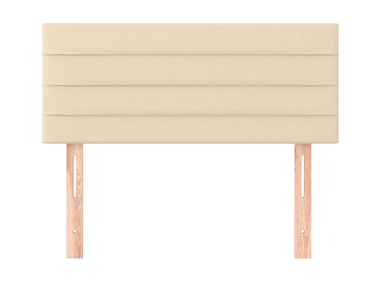 Cabeceira de cama tecido 90x5x78/88 cm creme PT661171