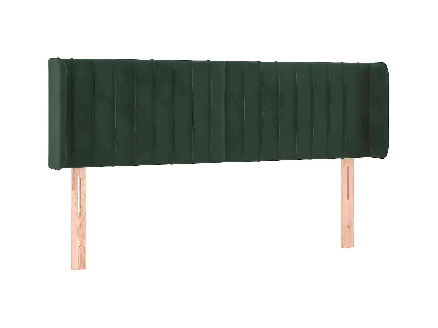 Tête de lit avec oreilles Vert foncé 147x16x78/88 cm Velours POI47451 BonneVie Meuble