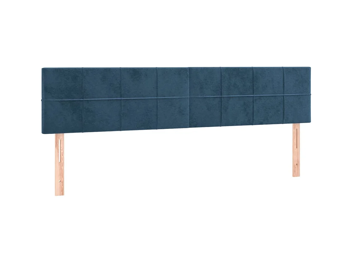 Têtes de lit 2 pcs Bleu foncé 90x5x78,88 cm Velours PEWV56341 BonneVie Meuble