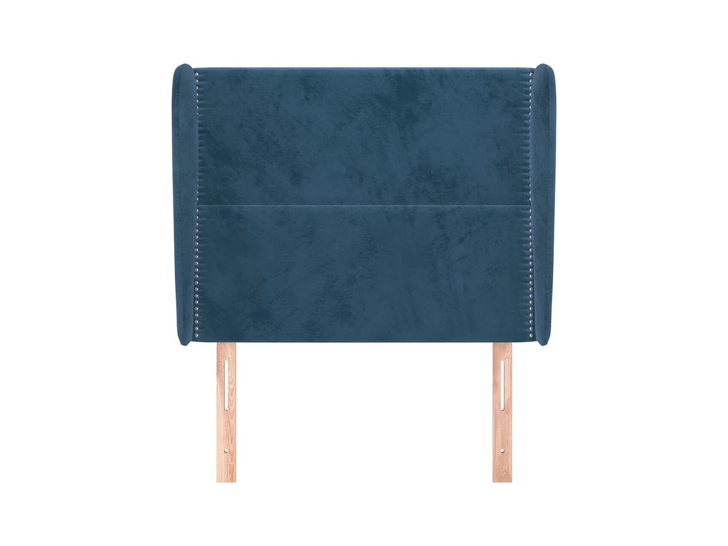 Hoofdbord met randen 93x23x118/128 cm fluweel donkerblauw NL438457