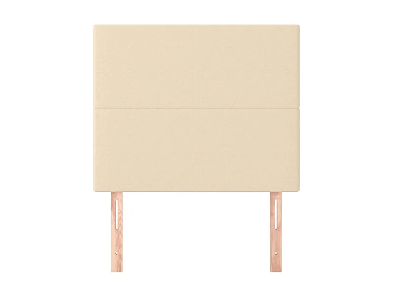 2 pcs Têtes de lit Crème 90x5x78/88 cm Tissu POI73868 BonneVie Meuble