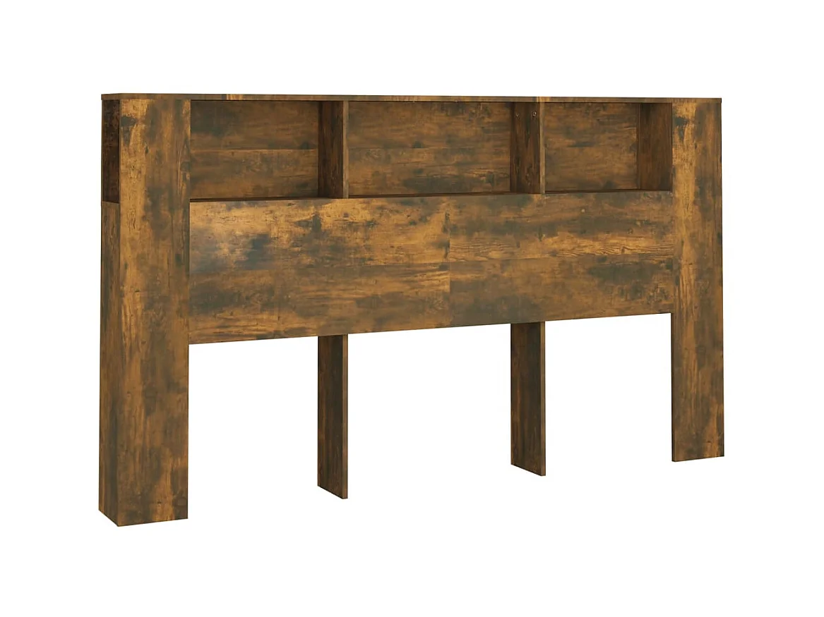 Testiera | Testata del letto con Scomparti Rovere Fumo 180x18,5x104,5 cm