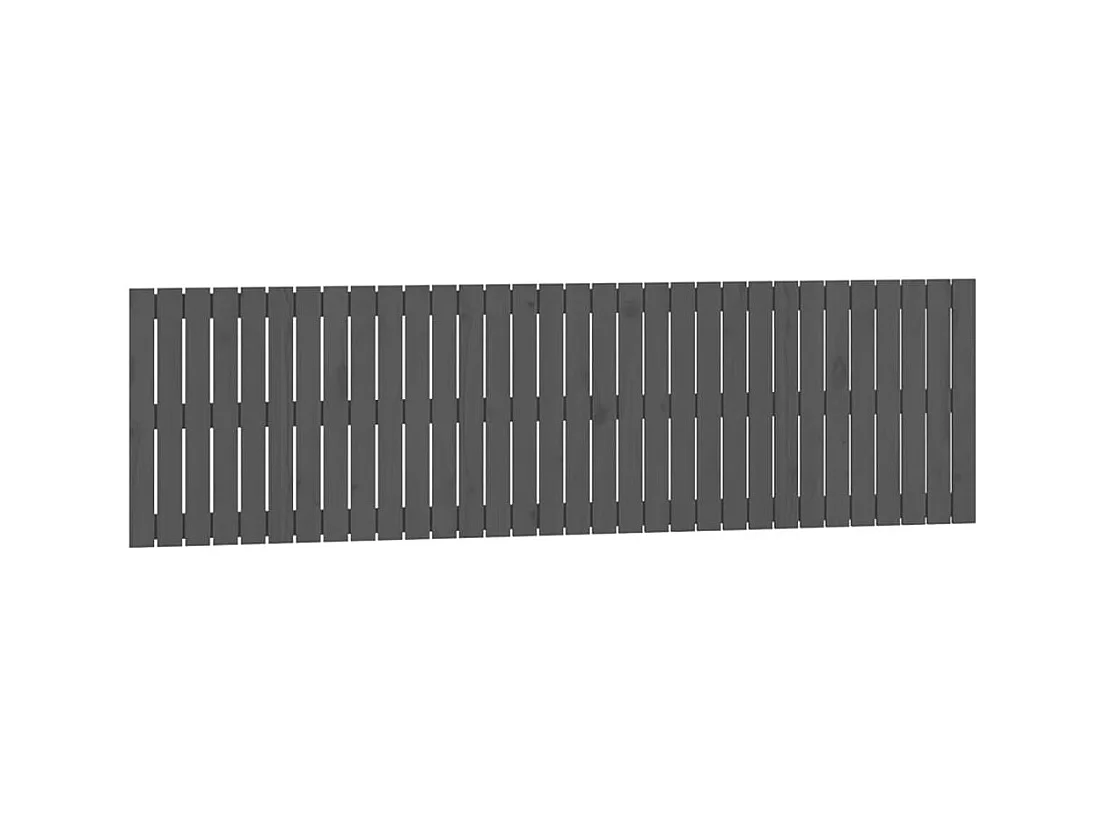 Tête de lit murale Gris 204x3x60 cm Bois massif de pin POI75224 BonneVie Meuble