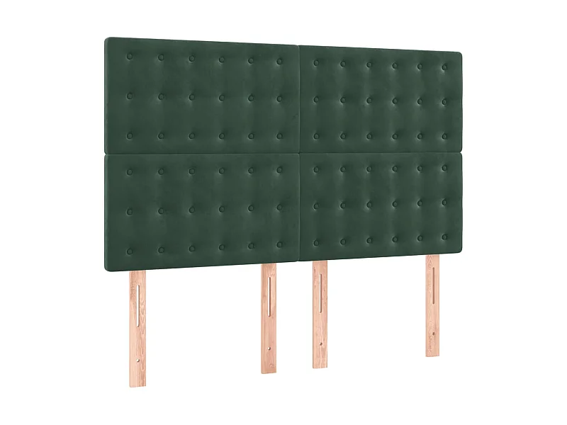 Kopfteil,Bettkopfteile 4 Stk. Dunkelgrün 72x5x78/88 cm Samt -gkd92830