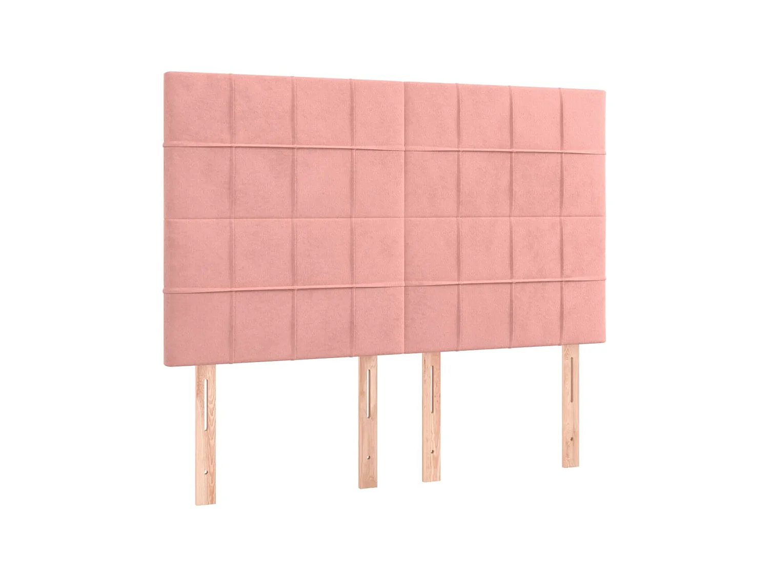 Têtes de lit 4 pcs Rose 72x5x78/88 cm Velours POI80898 BonneVie Meuble