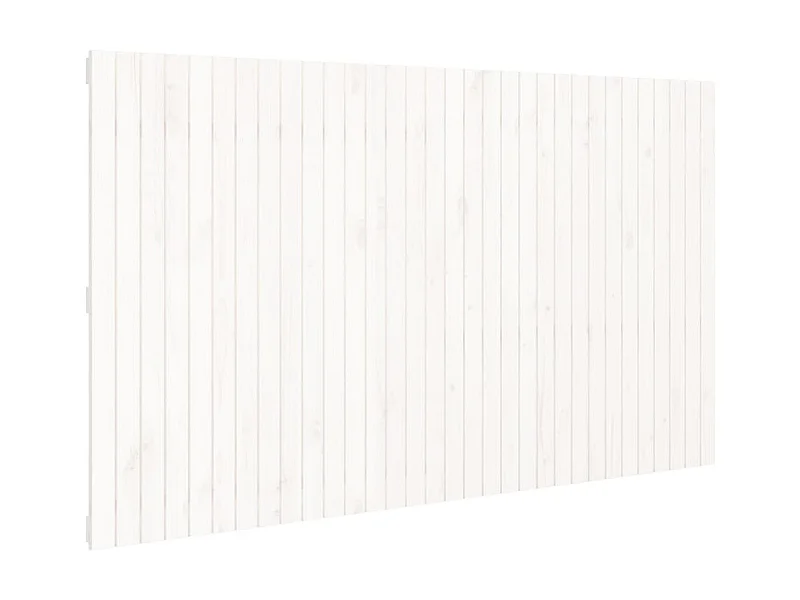 Cabeceira de parede 204x3x110 cm pinho maciço branco PT734791