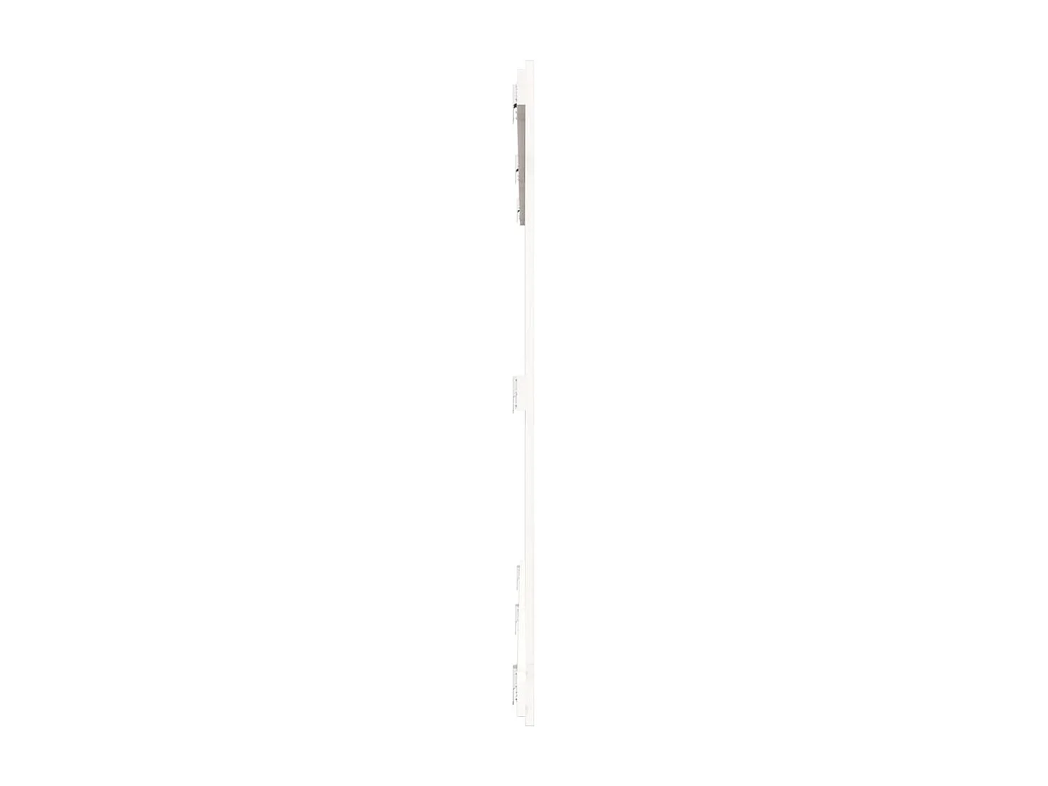 Cabeceira de parede 204x3x110 cm pinho maciço branco PT734791