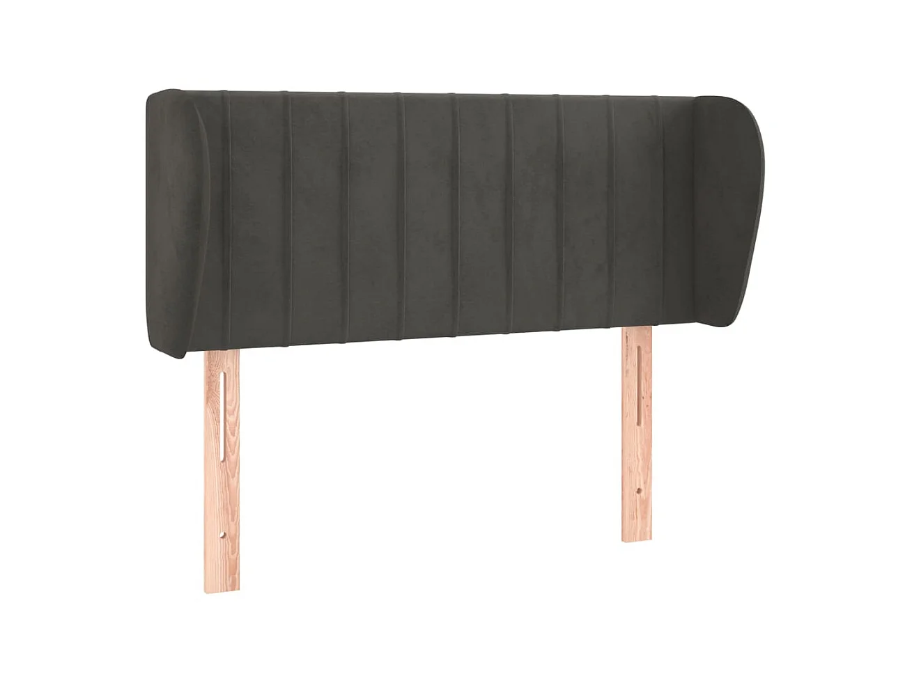 Kopfteil,Bettkopfteil mit Ohren Dunkelgrau 93x23x78/88 cm Samt -gkd803739