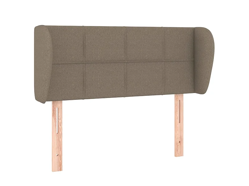 Tête de lit avec oreilles Taupe 93x23x78/88 cm Tissu POI28940 BonneVie Meuble