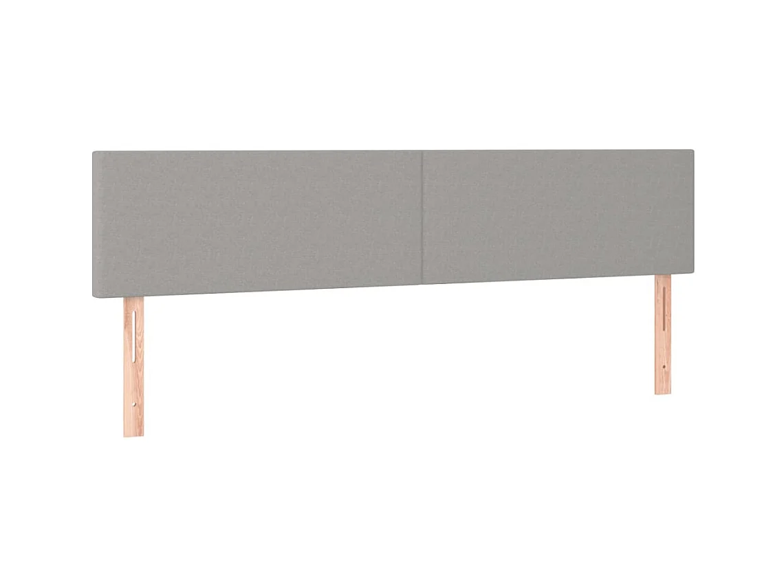 Testiere | Testate del letto 2 pz Grigio Chiaro 80x5x78/88 cm in Tessuto