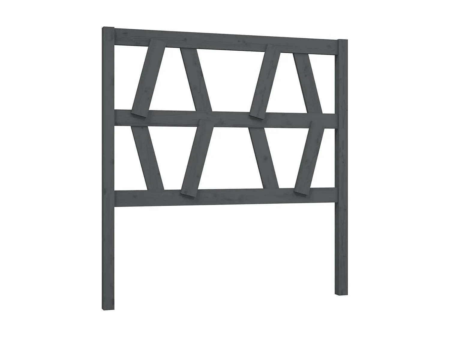 Cabecero de cama madera maciza de pino gris 106x4x100 cm ES96651