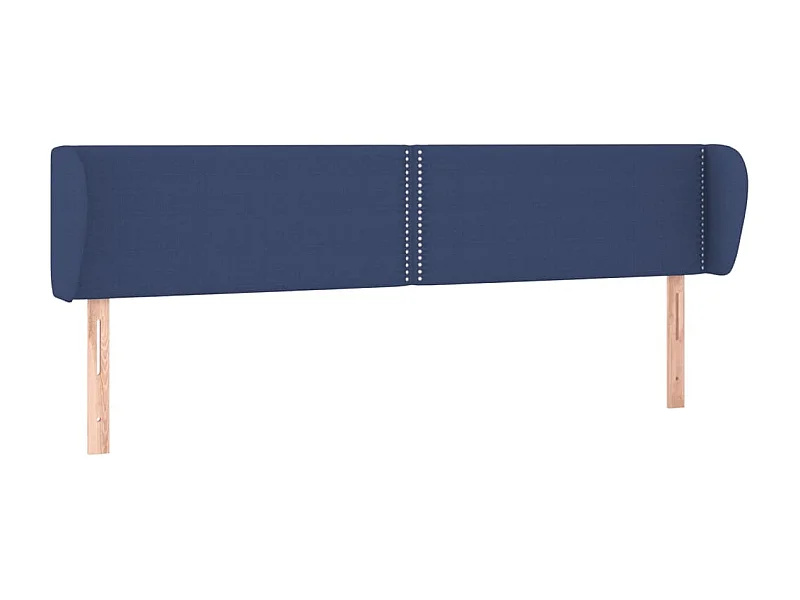 Tête de lit avec oreilles Bleu 203x23x78/88 cm Tissu POI97844 BonneVie Meuble