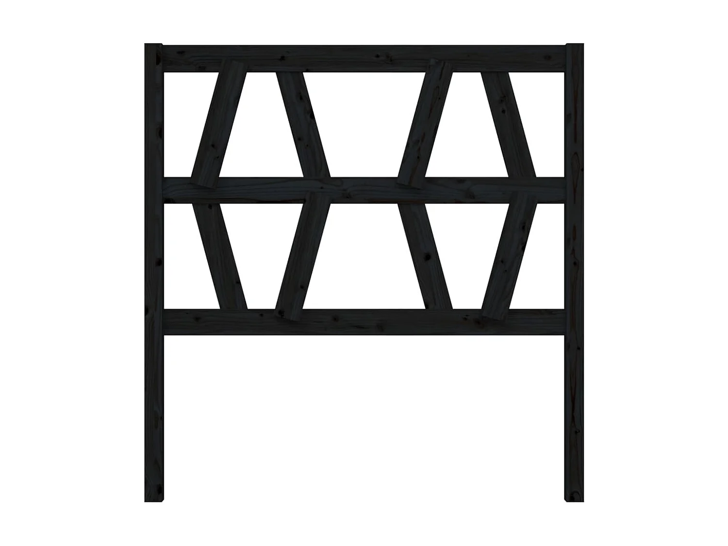 Tête de lit Noir 81x4x100 cm Bois massif de pin POI30641 BonneVie Meuble