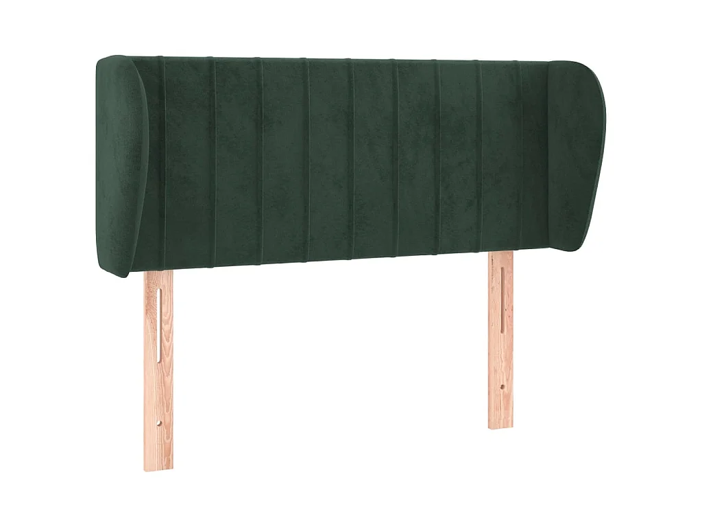 Tête de lit avec oreilles Vert foncé 103x23x78/88 cm Velours POI54492 BonneVie Meuble