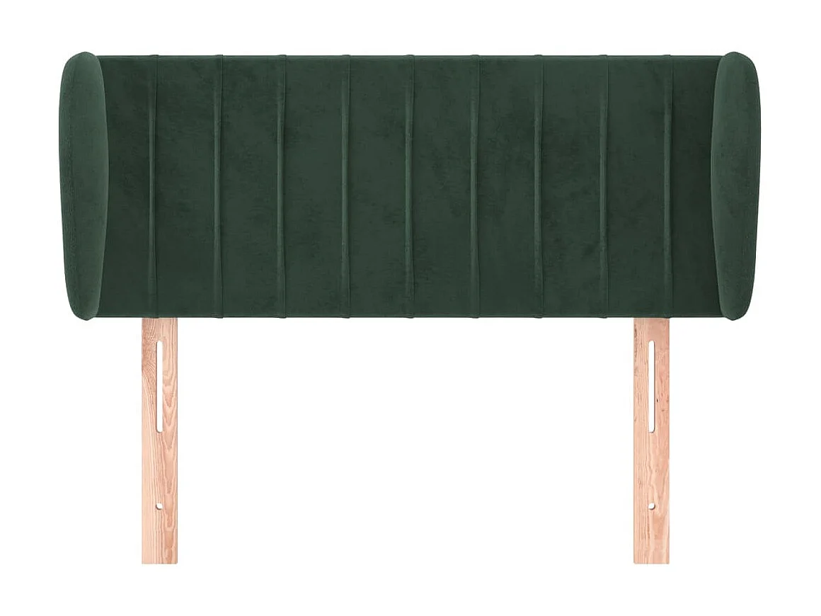 Tête de lit avec oreilles Vert foncé 103x23x78/88 cm Velours POI54492 BonneVie Meuble