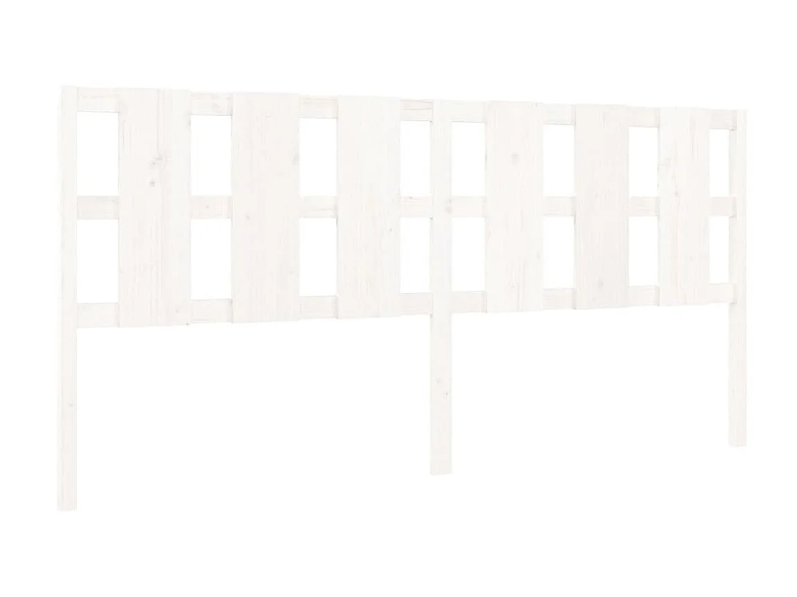 Tête de lit Blanc 205,5x4x100 cm Bois massif de pin POI80148 BonneVie Meuble