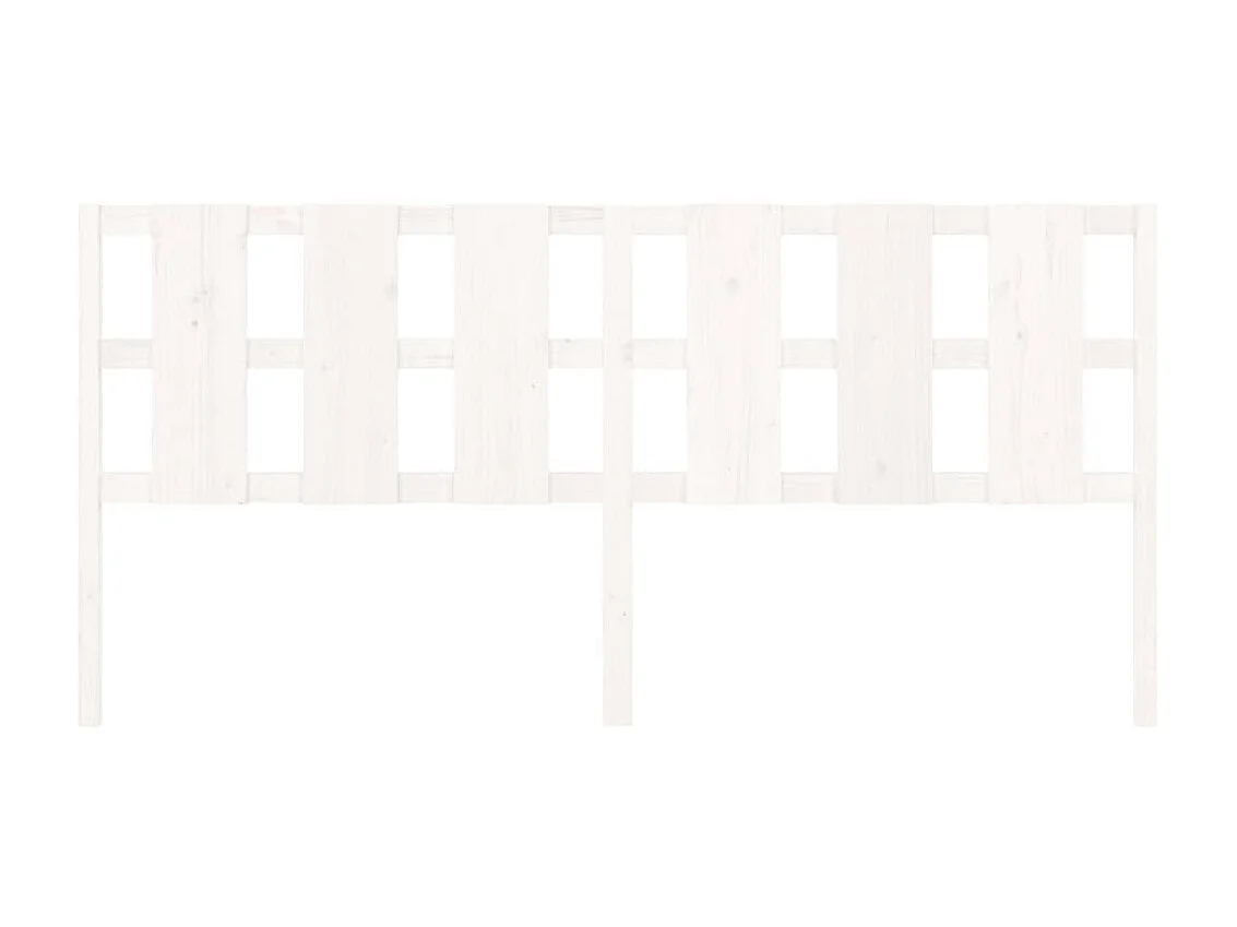 Tête de lit Blanc 205,5x4x100 cm Bois massif de pin POI80148 BonneVie Meuble