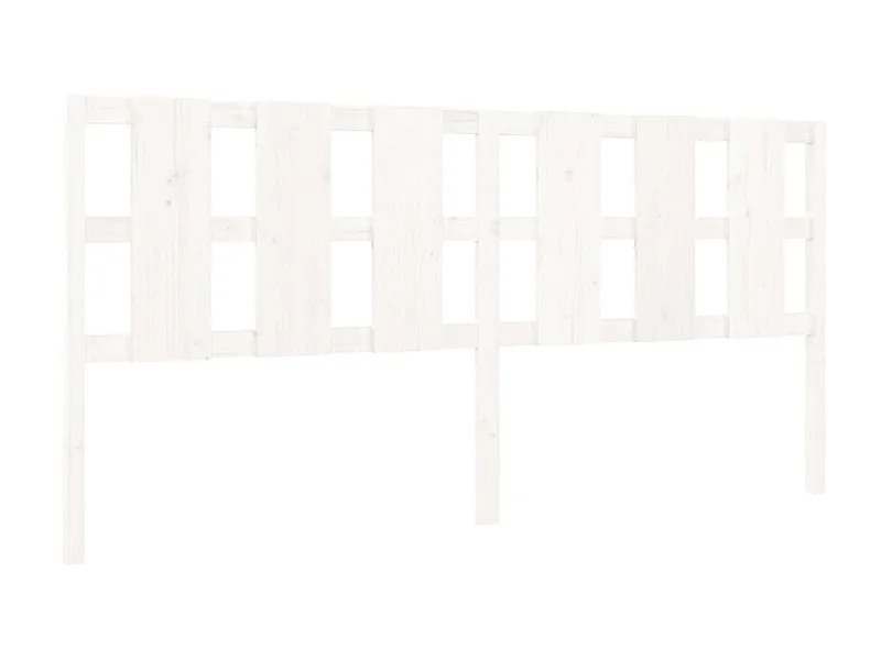 Tête de lit Blanc 205,5x4x100 cm Bois massif de pin POI80148 BonneVie Meuble