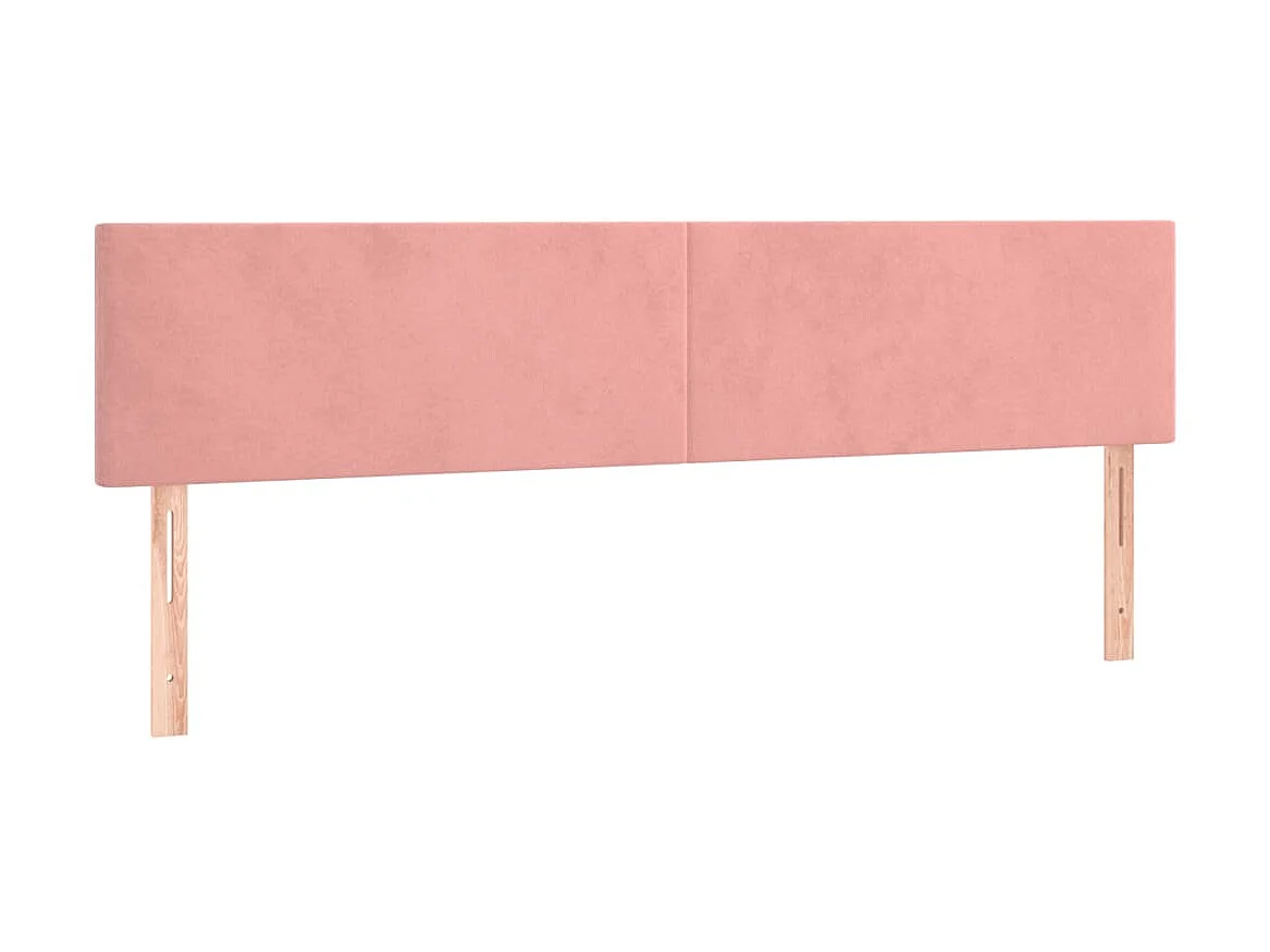 Tête de lit à LED Rose 200x5x78/88 cm Velours POI53061 BonneVie Meuble