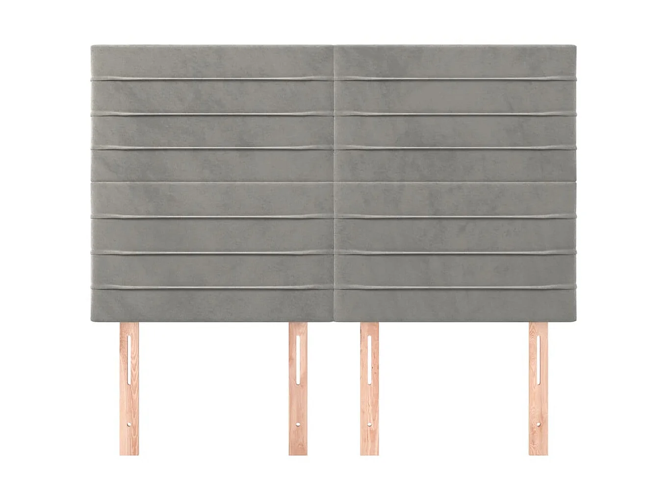 Têtes de lit 4 pcs Gris clair 72x5x78/88 cm Velours POI11734 BonneVie Meuble