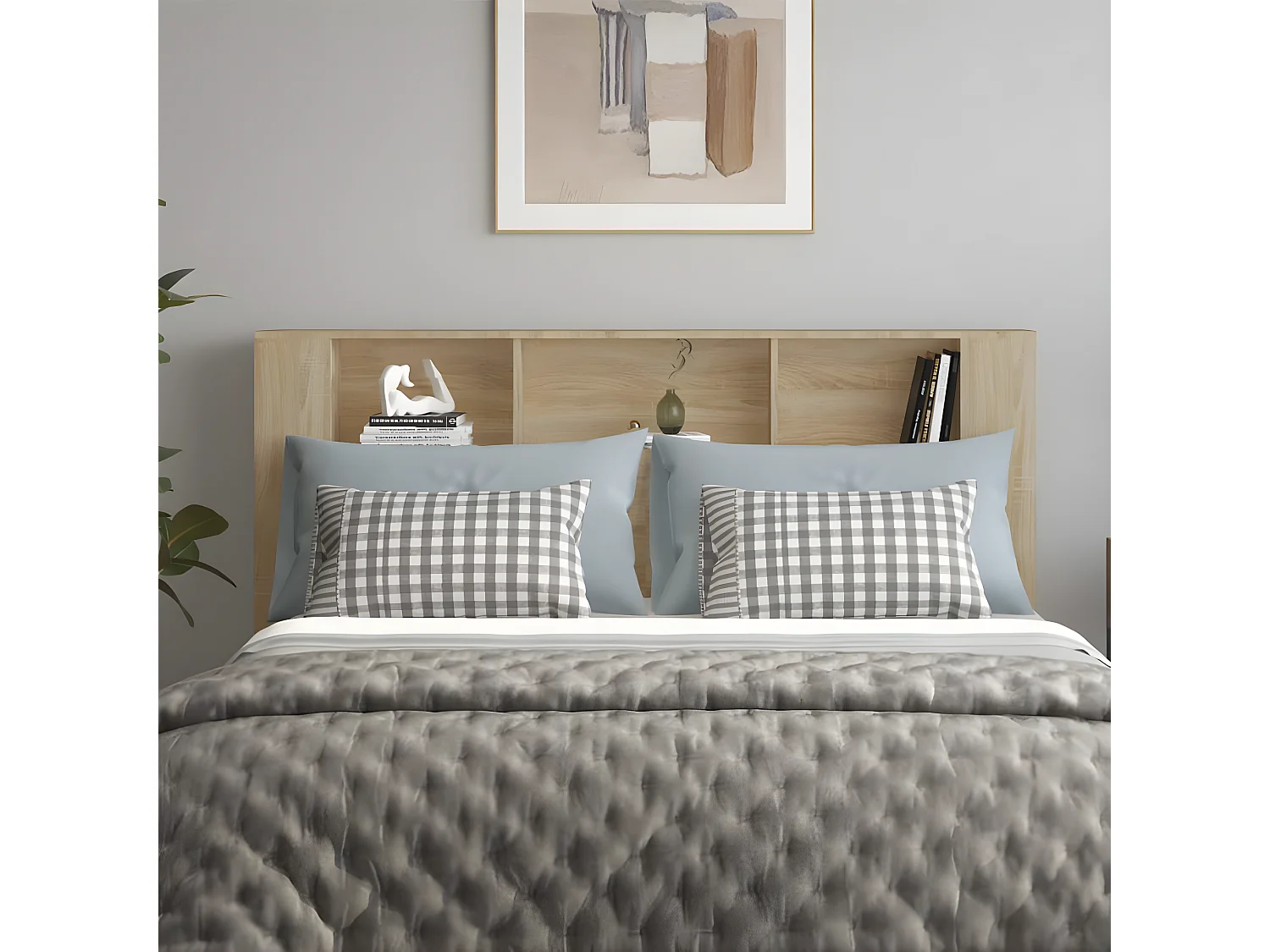 Armoire de tête de lit Chêne sonoma 180x18,5x104,5 cm POI43492 BonneVie Meuble