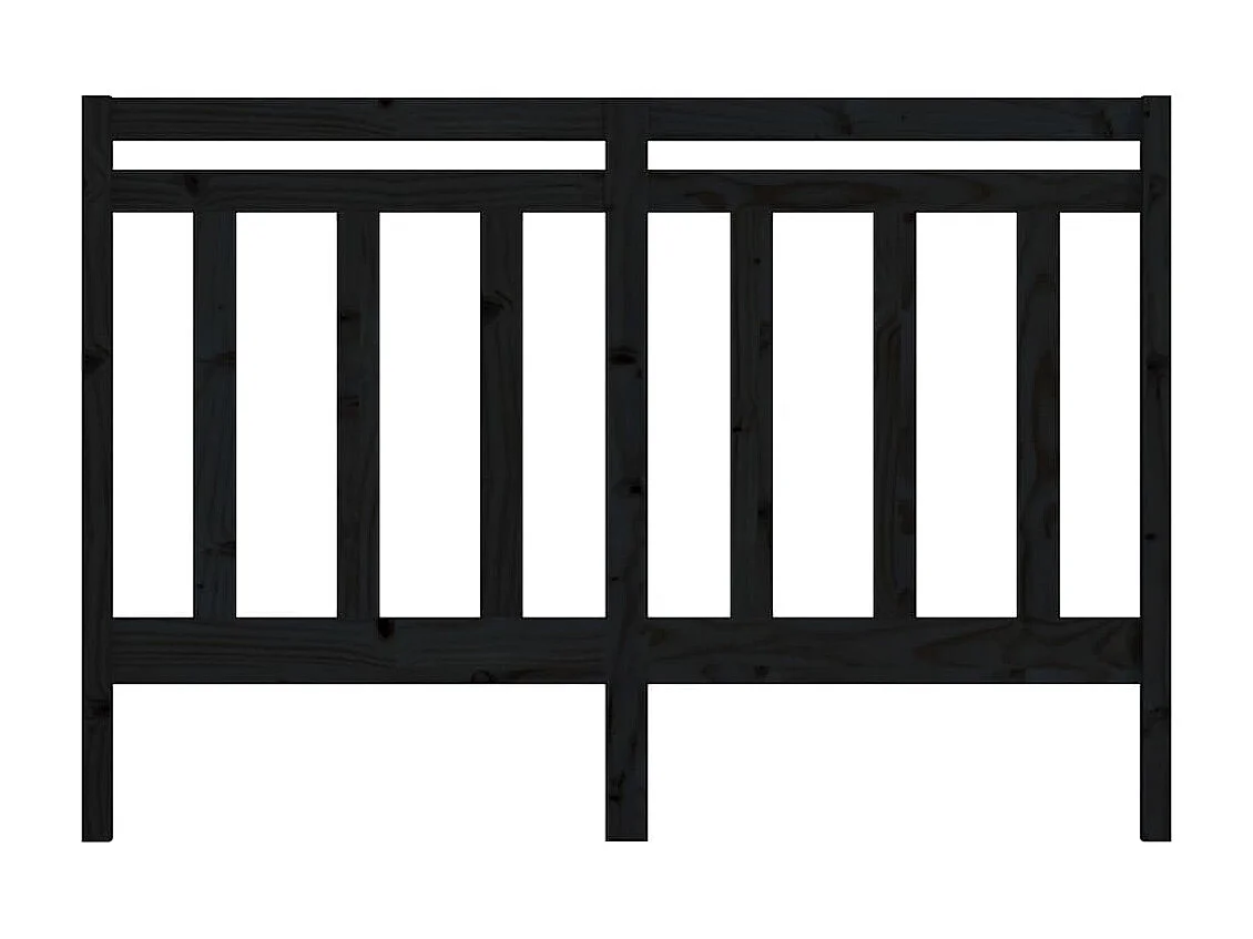 Testiera | Testata del letto per Letto Nera 146x4x100 cm in Legno Massello di Pino