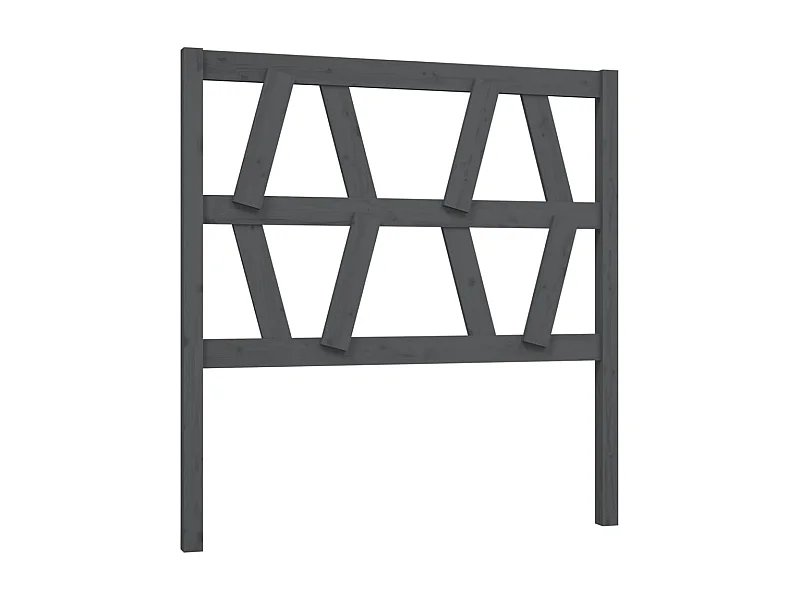 Cabecero de cama madera maciza de pino gris 81x4x100 cm ES82669