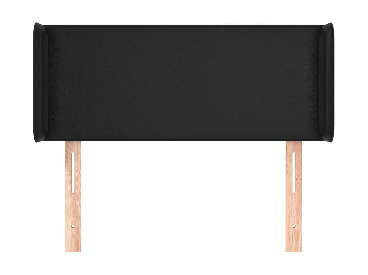 Cabeceira de cama c/ abas couro artificial 83x16x78/88 cm preto PT991680