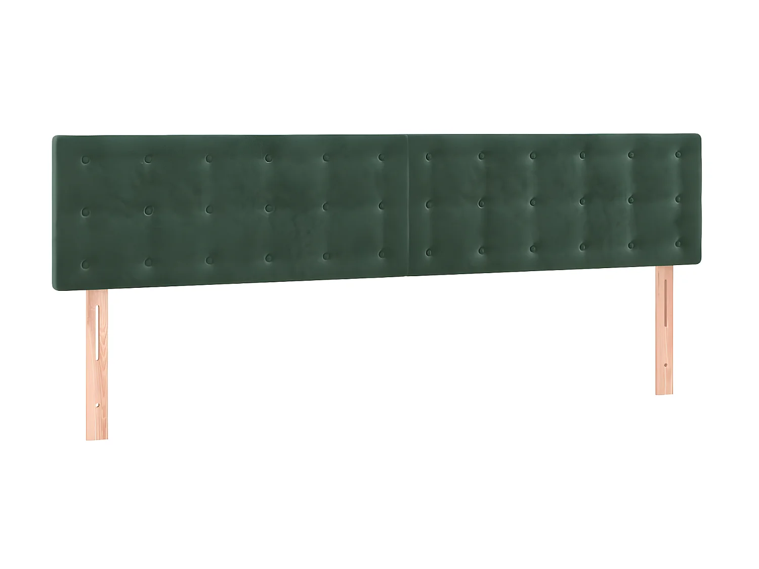 Cabeceros 2 unidades de terciopelo verde oscuro 80x5x78/88 cm ES59056