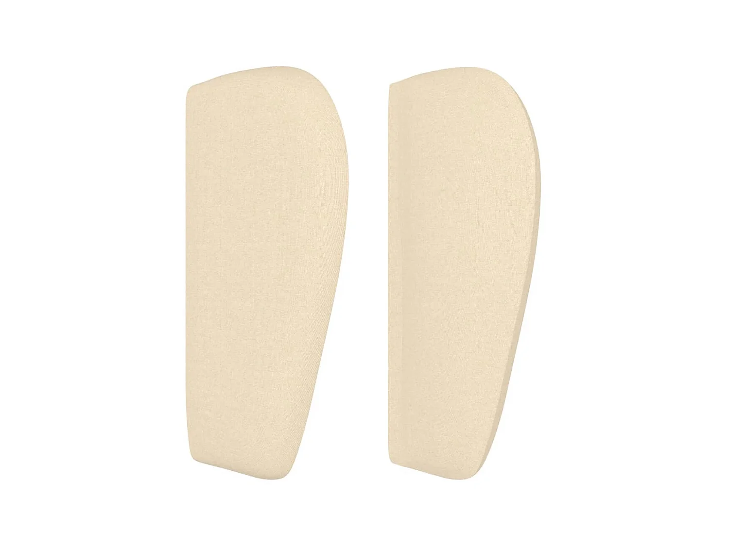 Kopfteil,Bettkopfteil mit Ohren Creme 203x23x78/88 cm Stoff -gkd408425