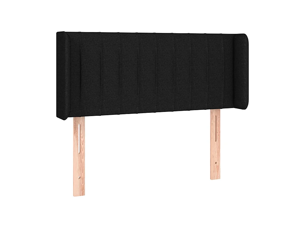Testiera | Testata del letto ad Orecchio Nera 103x16x78/88 cm in Tessuto