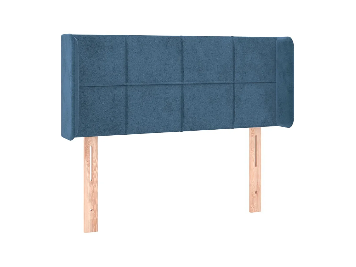 Tête de lit avec oreilles Bleu foncé 93x16x78/88 cm Velours POI71479 BonneVie Meuble