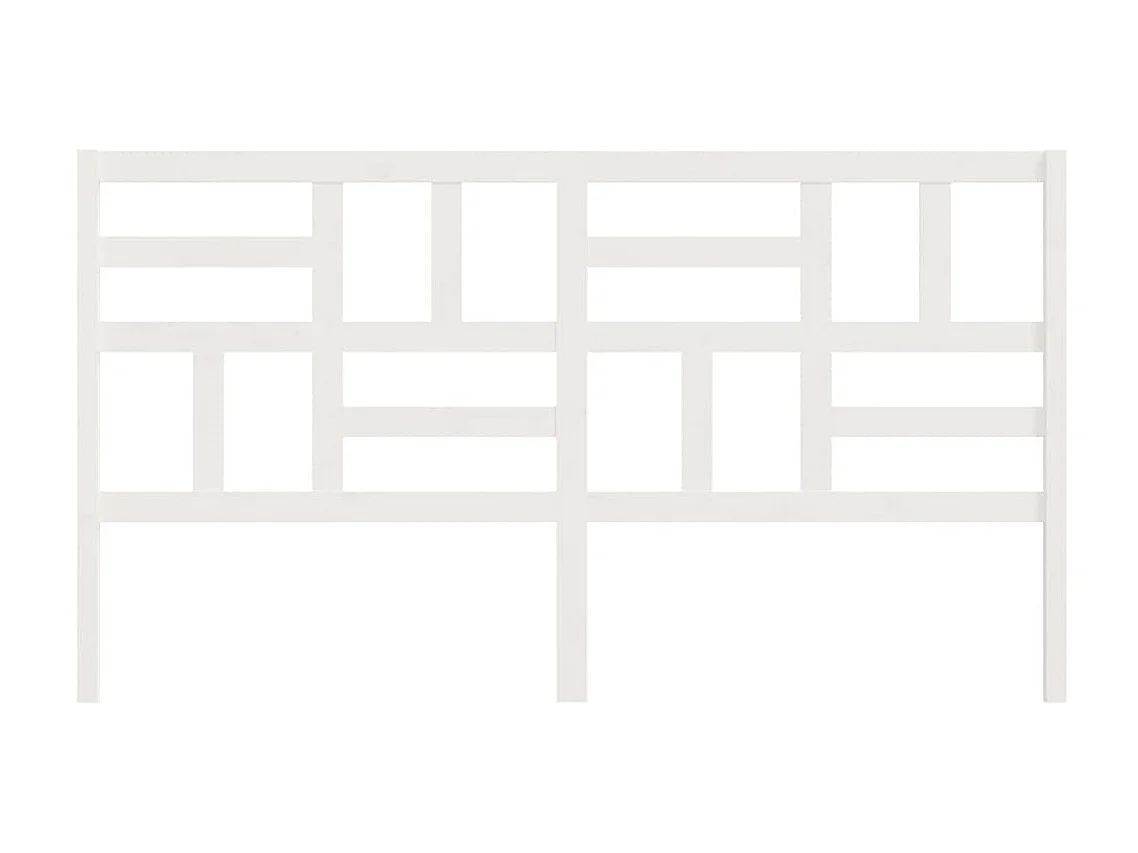 Tête de lit Blanc 206x4x104 cm Bois massif de pin POI10975 BonneVie Meuble