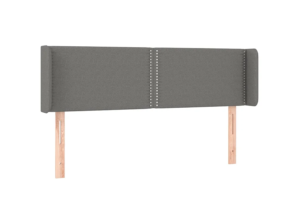 Tête de lit à LED Gris foncé 147x16x78/88 cm Tissu POI39376 BonneVie Meuble