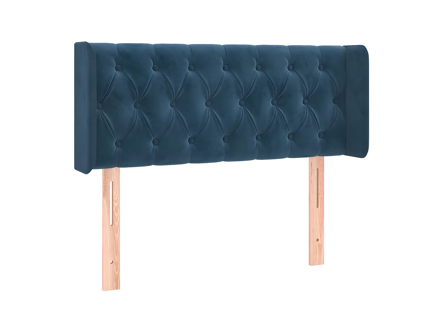 Tête de lit avec oreilles Bleu foncé 103x16x78/88 cm Velours POI87017 BonneVie Meuble