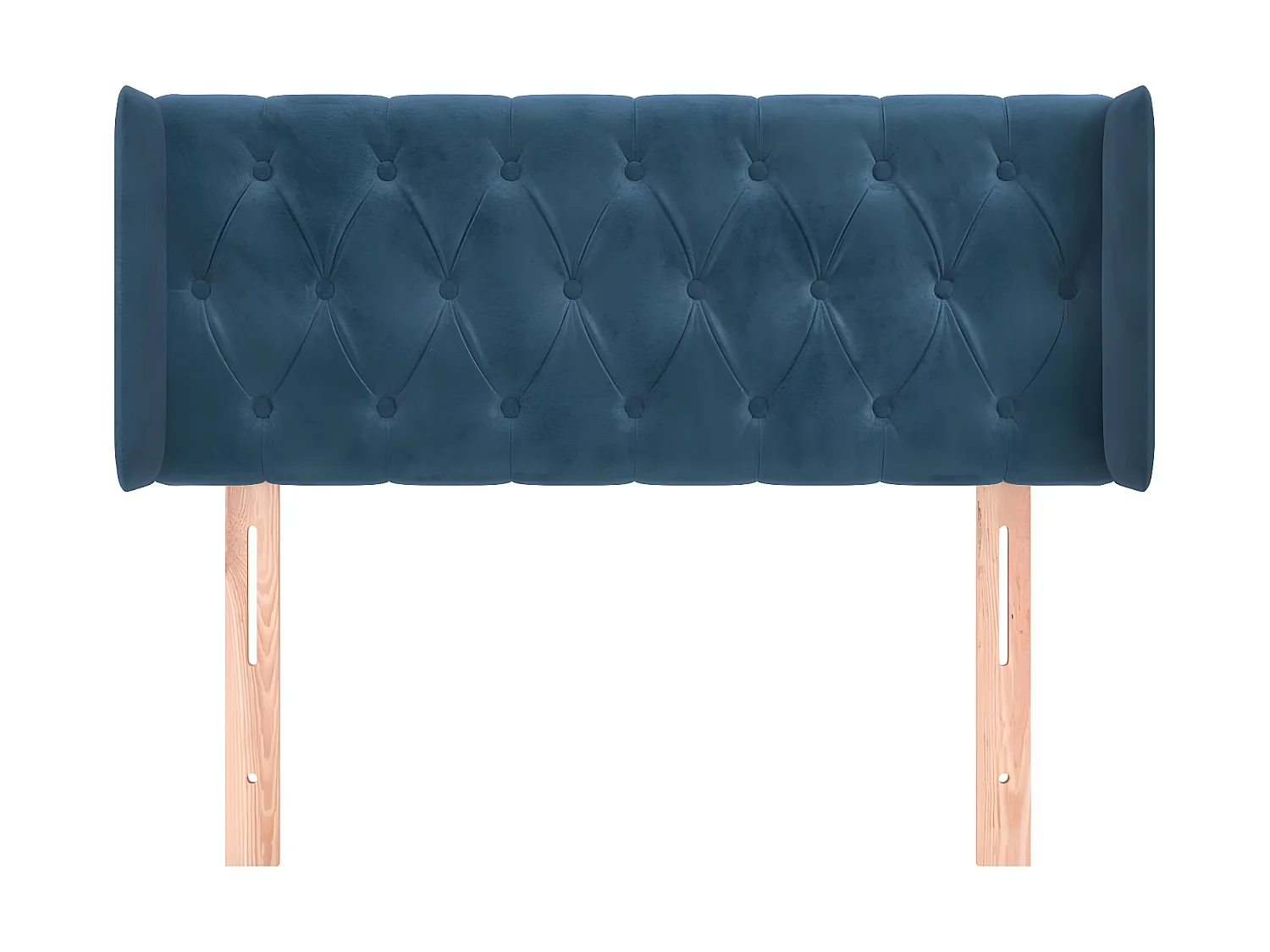 Tête de lit avec oreilles Bleu foncé 103x16x78/88 cm Velours POI87017 BonneVie Meuble