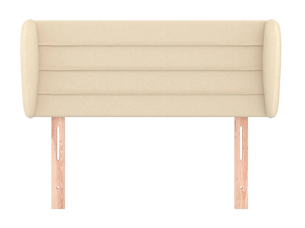 Tête de lit avec oreilles Crème 83x23x78/88 cm Tissu POI49375 BonneVie Meuble