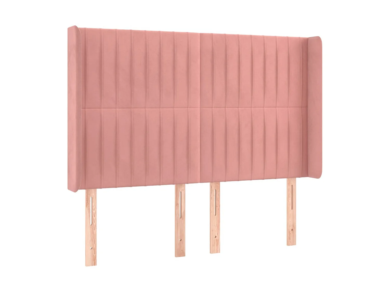 Tête de lit avec oreilles Rose 147x16x118/128 cm Velours POI56895 BonneVie Meuble