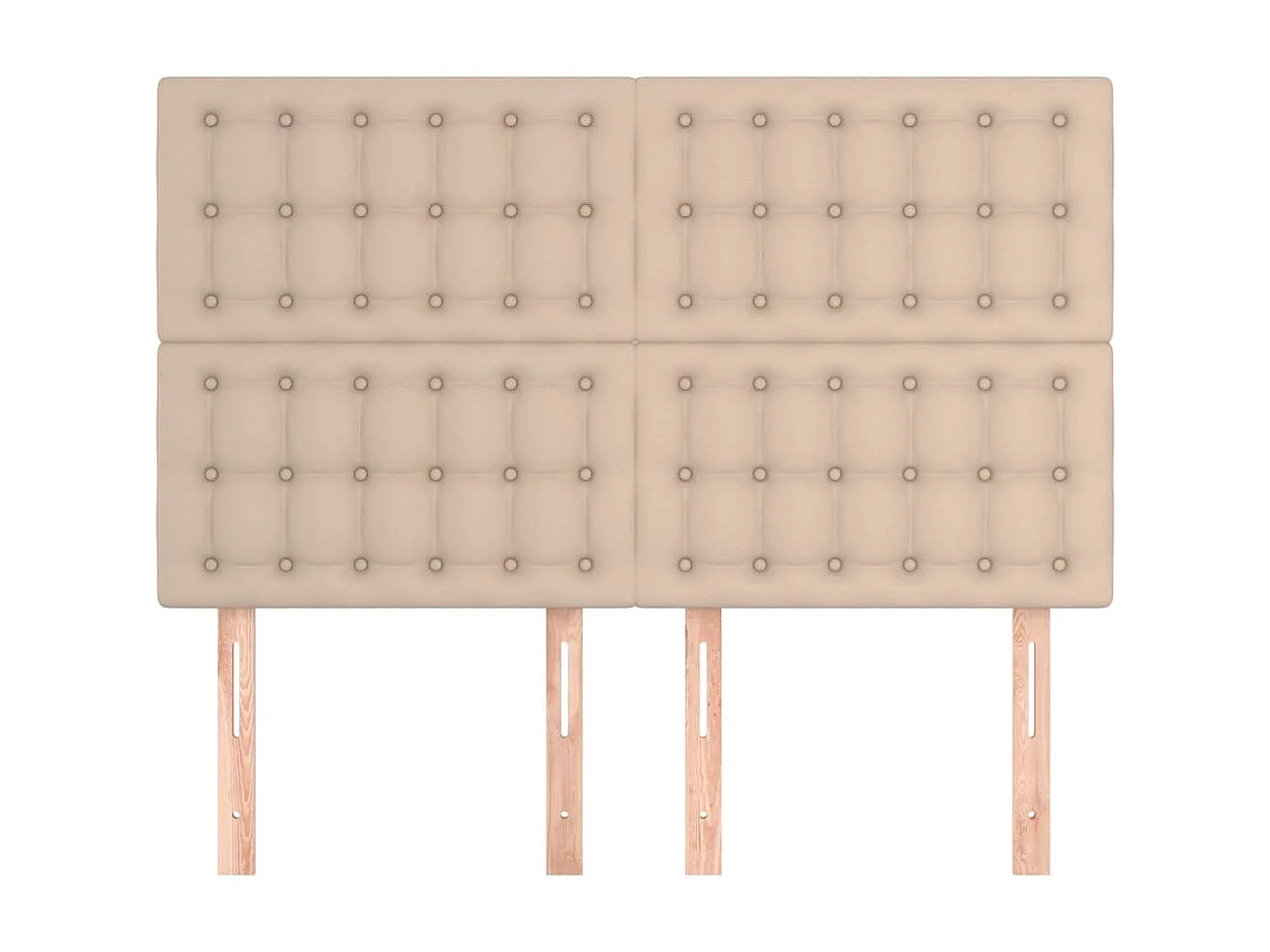 Cabeceira cama 4 pcs couro artificial 72x5x78/88 cm cappuccino PT901673