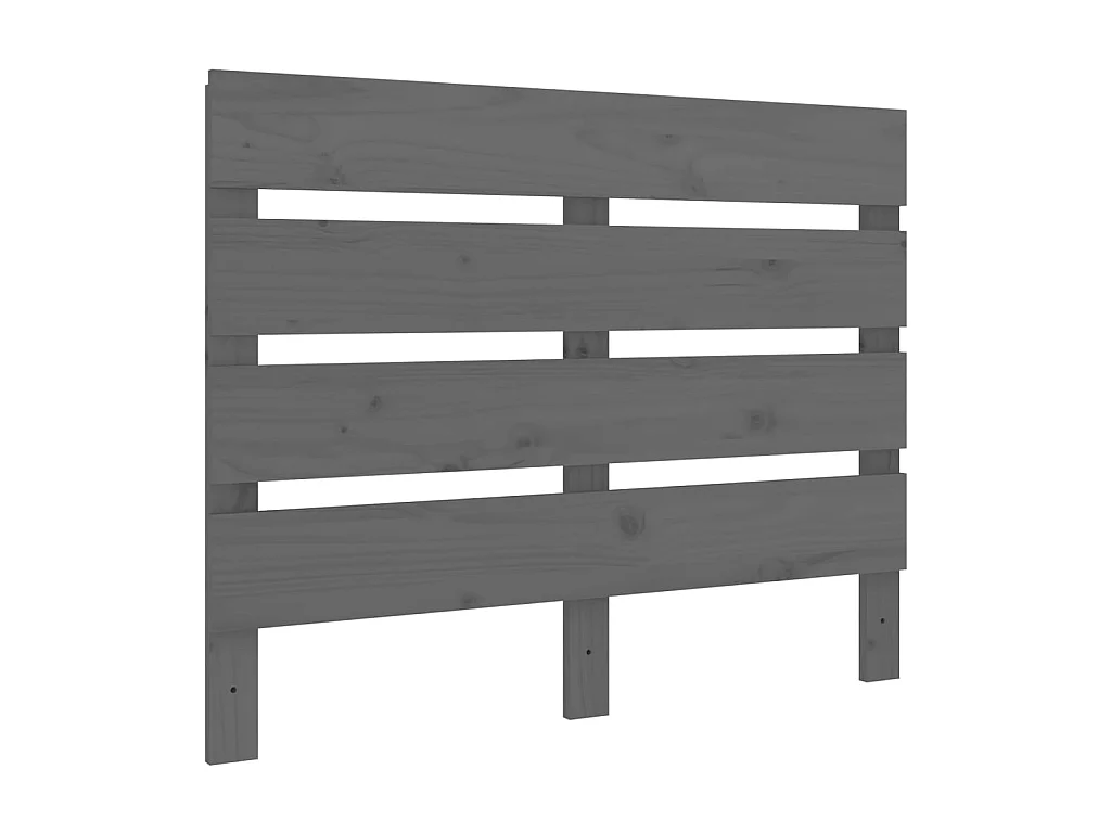 Testiera | Testata del letto per Letto Grigia 100x3x80 cm in Legno Massello di Pino