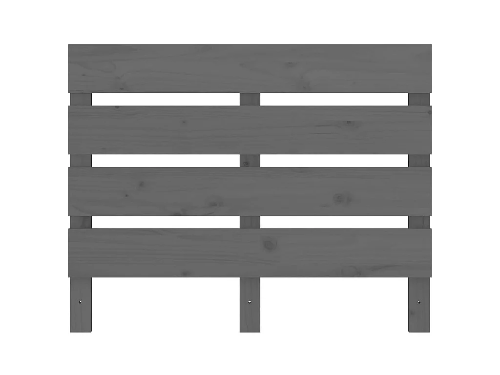 Tête de lit Gris 100x3x80 cm Bois massif de pin POI31550 BonneVie Meuble