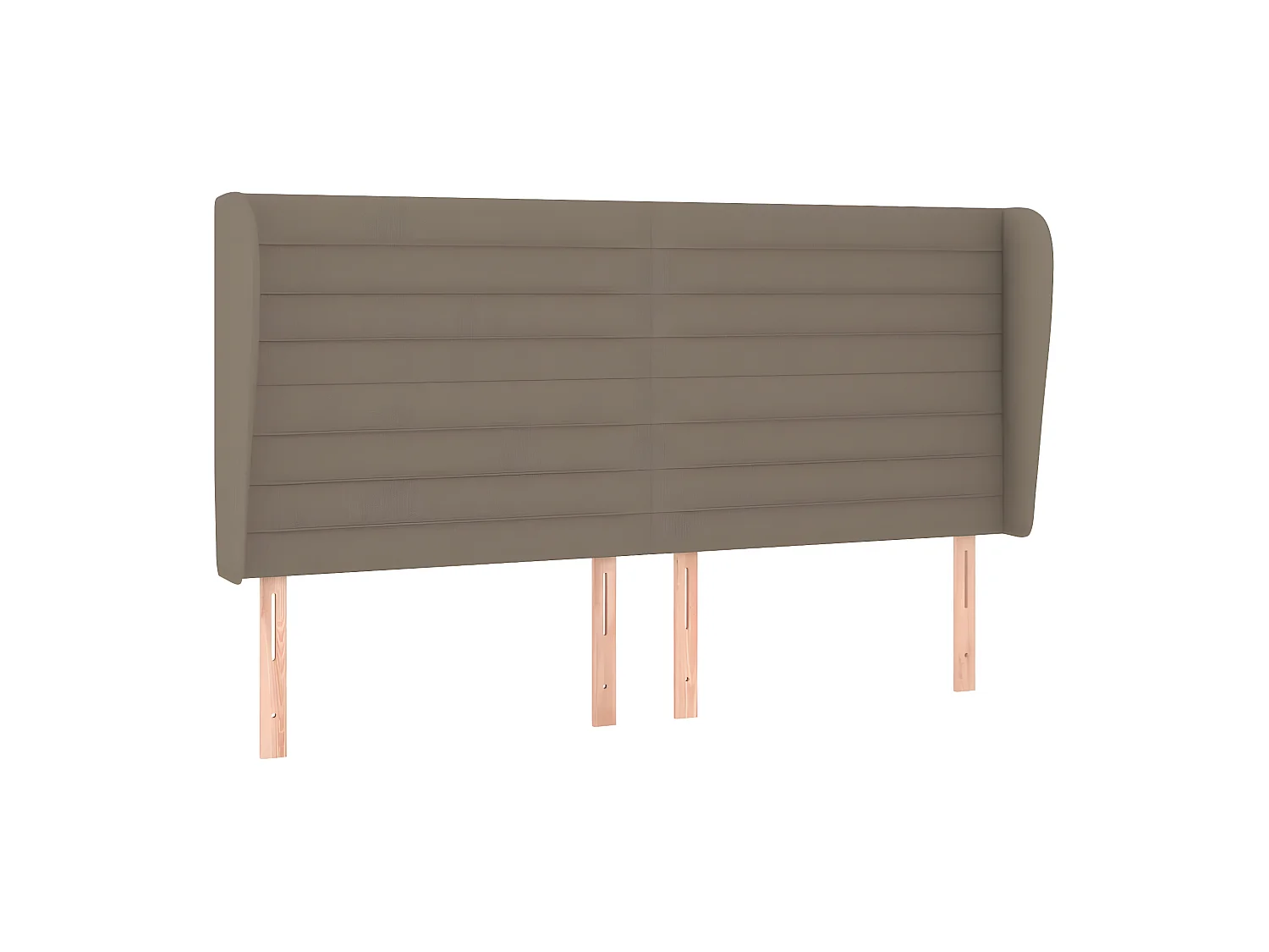 Testiera | Testata del letto ad Orecchio Tortora 183x23x118/128 cm in Tessuto