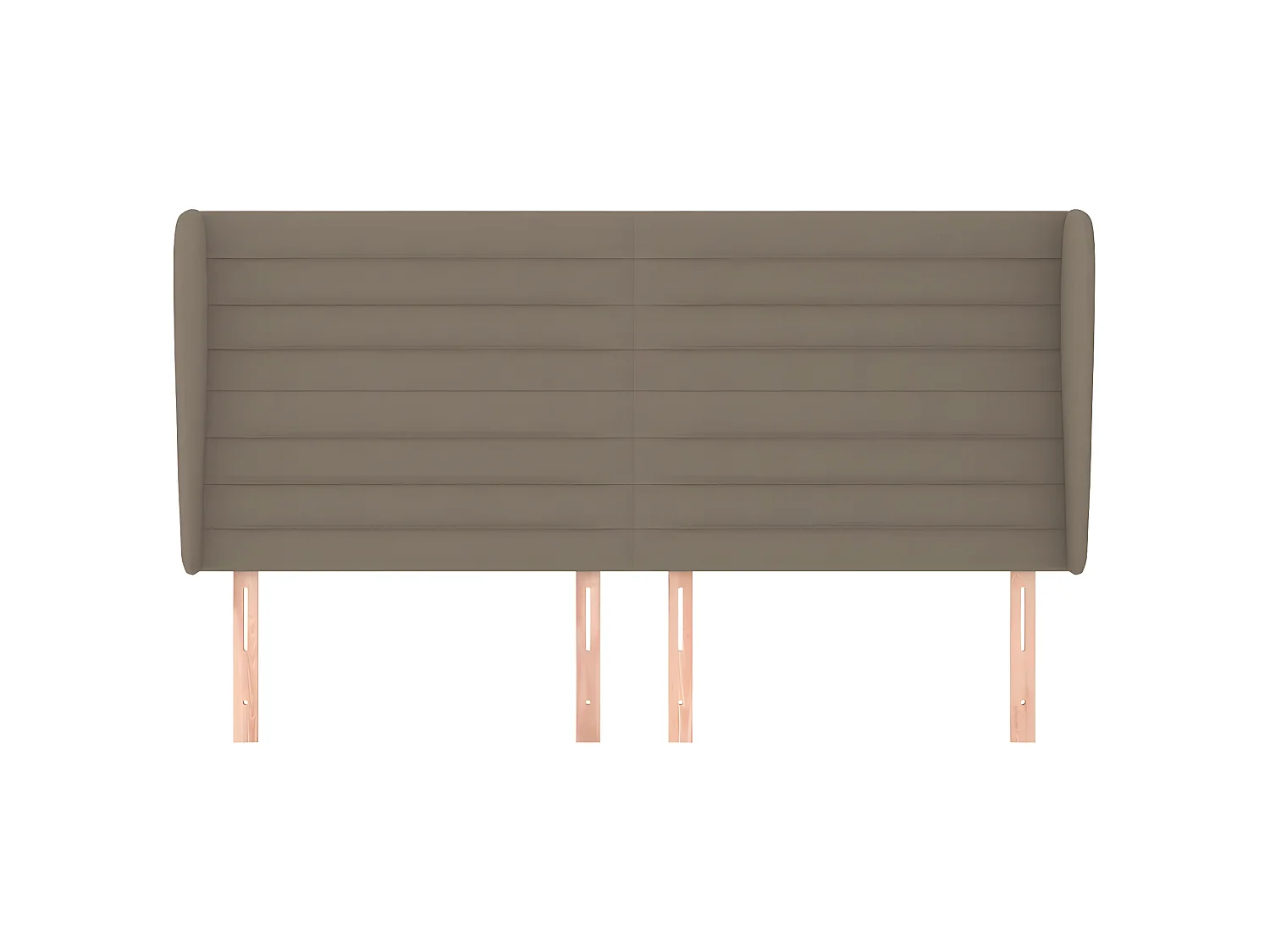 Tête de lit avec oreilles Taupe 183x23x118/128 cm Tissu POI35926 BonneVie Meuble