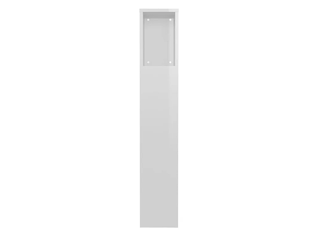 Armoire de tête de lit Blanc brillant 100x18,5x104,5 cm POI70839 BonneVie Meuble