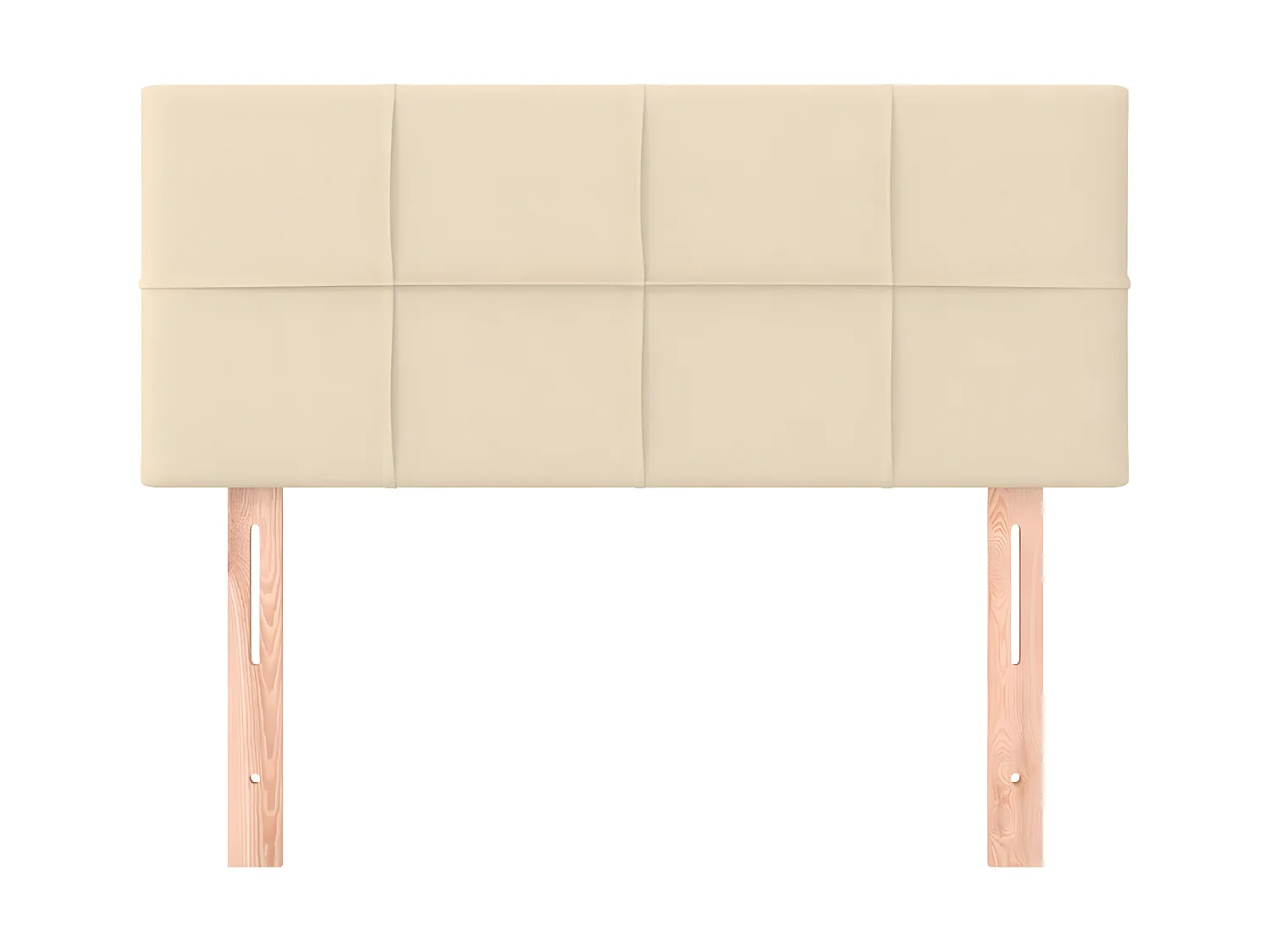 Cabecero de tela color crema 100x5x78/88 cm ES55901