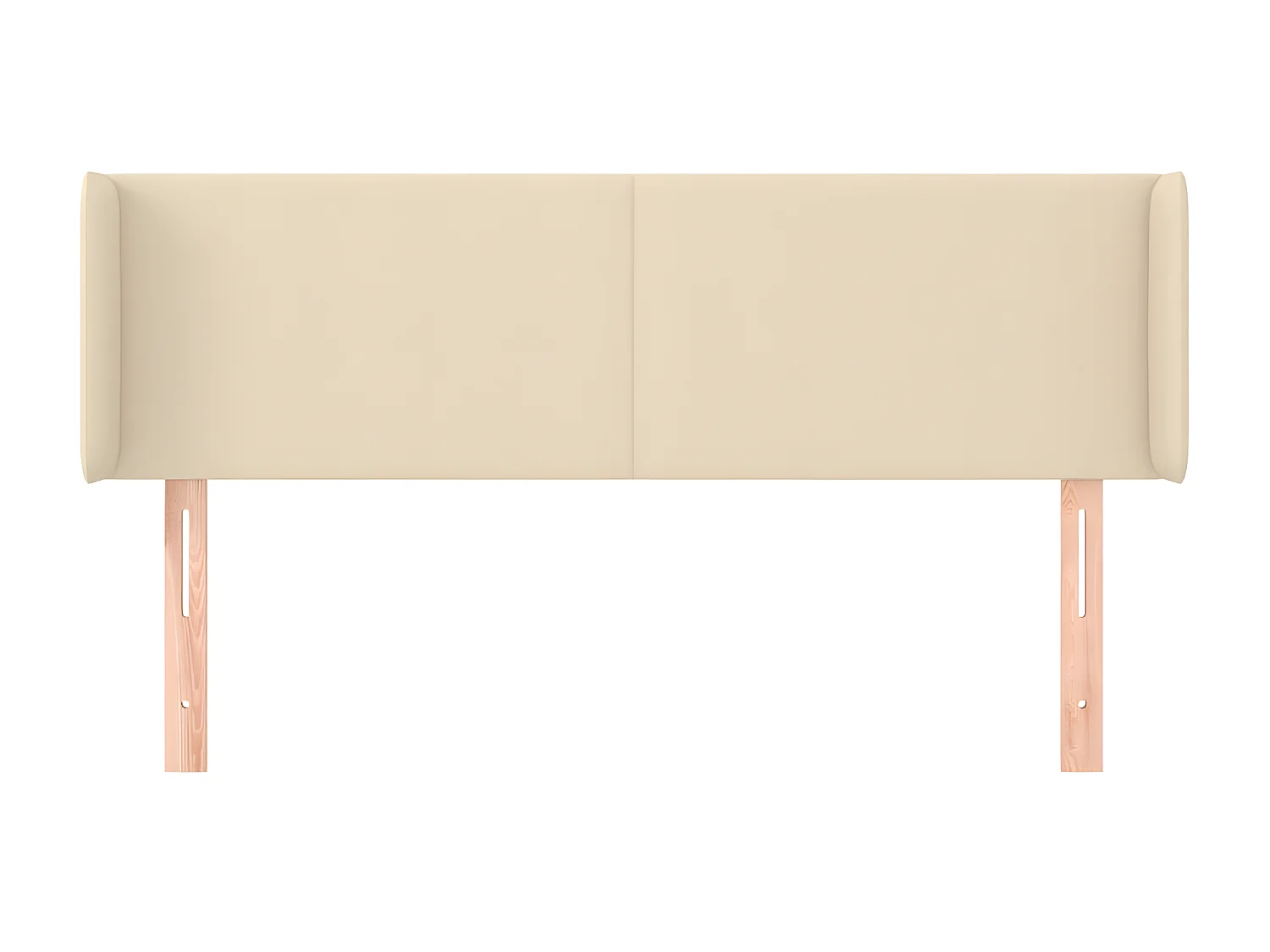 Tête de lit avec oreilles Crème 147x16x78/88 cm Tissu POI28444 BonneVie Meuble