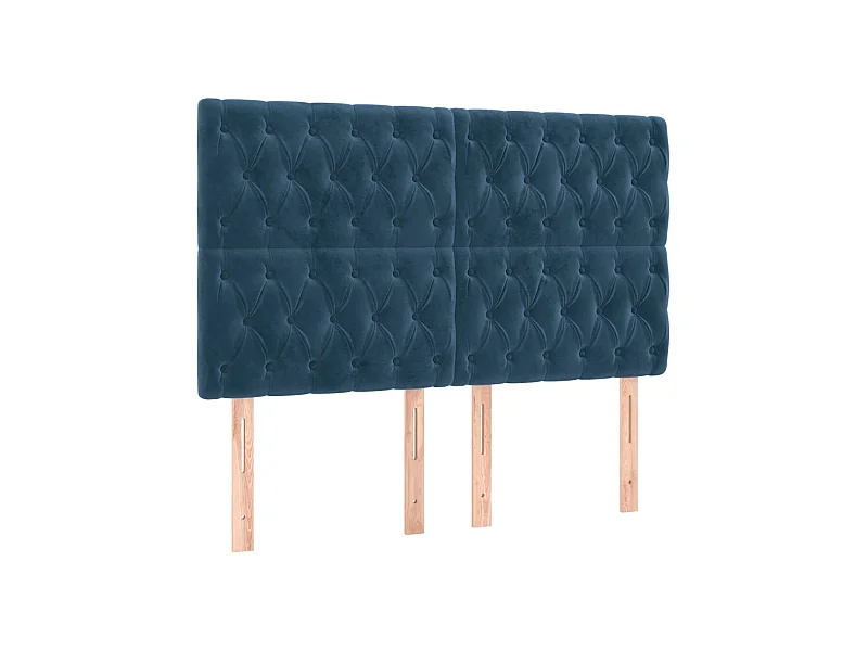 Kopfteil,Bettkopfteile 4 Stk. Dunkelblau 72x5x78/88 cm Samt -gkd683010