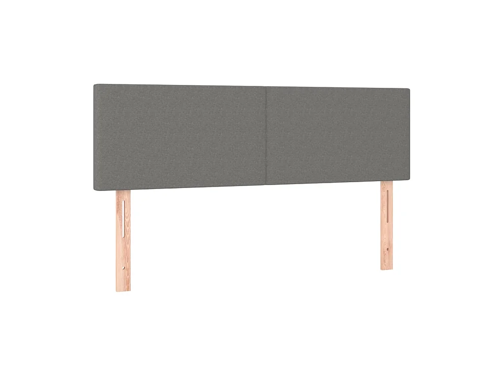 Têtes de lit 2 pcs Gris foncé 72x5x78/88 cm Tissu POI74416 BonneVie Meuble